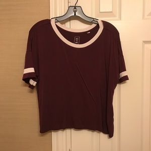 Me to We Pacsun Maroon Ringer Tee Shirt